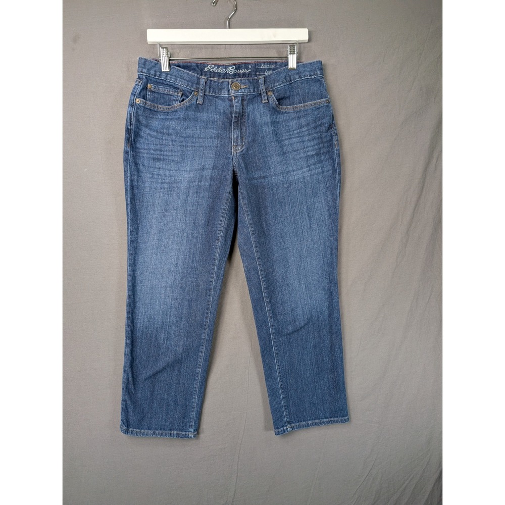 Eddie Bauer Womens Boyfriend Crop Jeans Blueโ Denim Size 8
